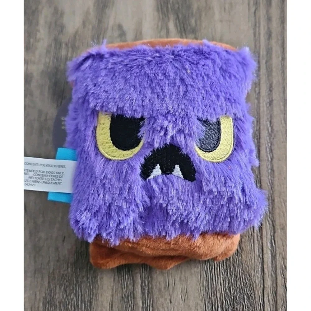 Bark Box Baddie Bye Dog Toy Afraid Bark Monster Under Bed Plush Crinkle Squeaker